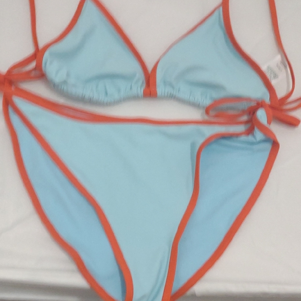 Wild Fable Light Blue and Orange Bikini